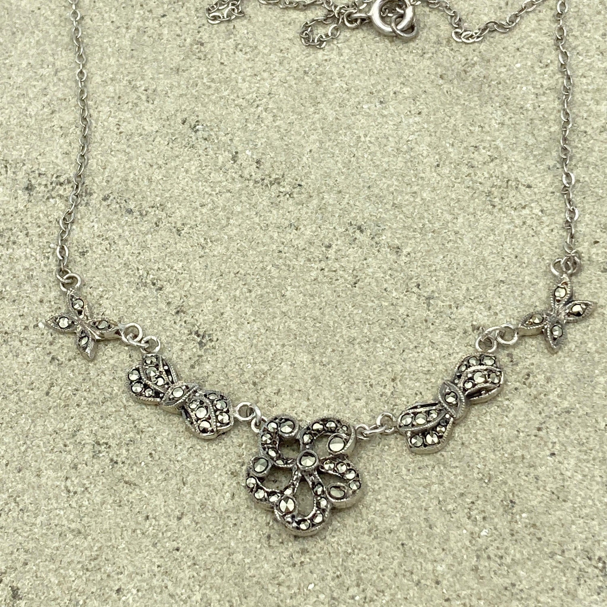 Store Sterling Silver Marcasite Necklaces