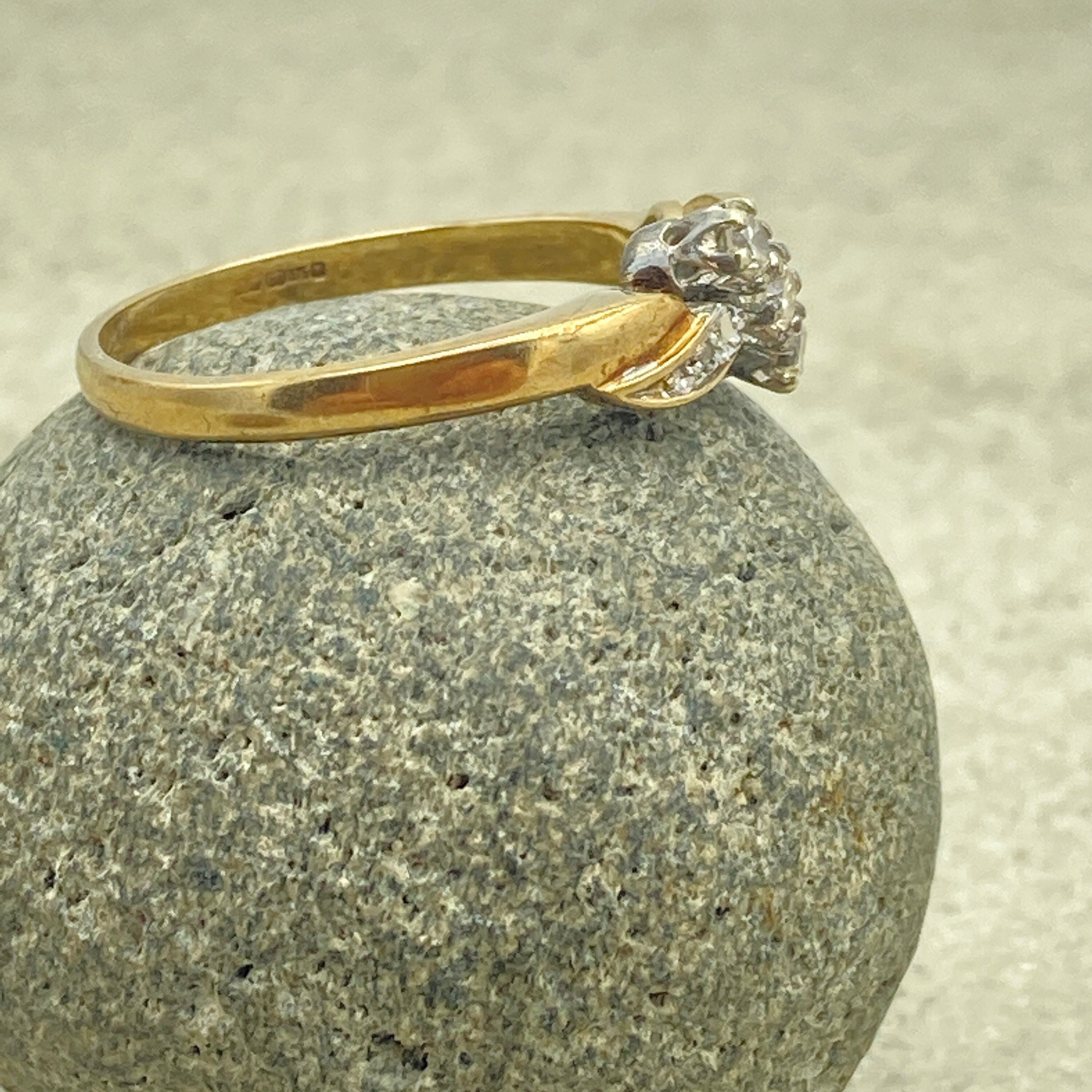 9ct Gold, Diamond Trilogy Ring