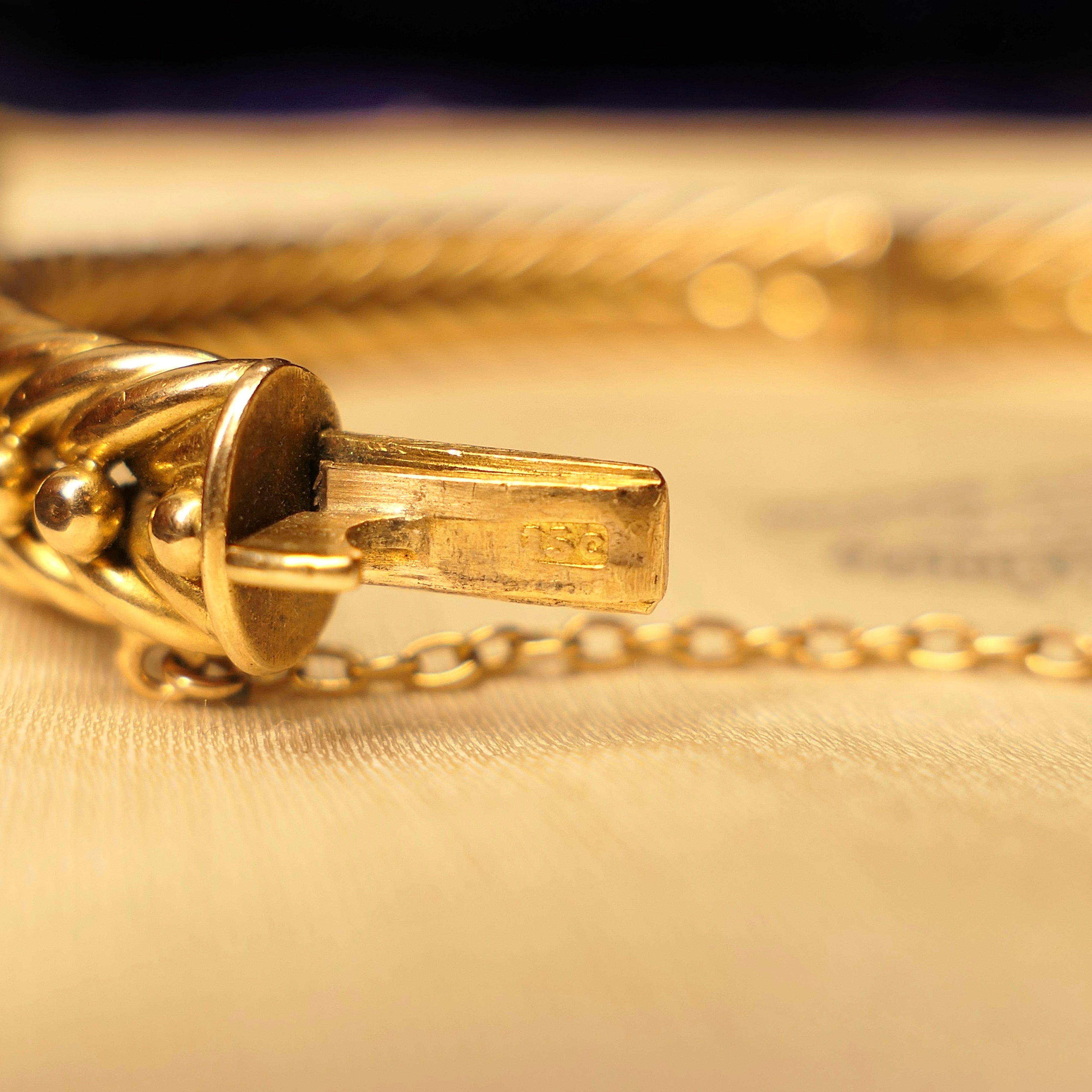 Victorian 15ct Gold, Braided Hinged Bangle, Bracelet, 22.5 grams