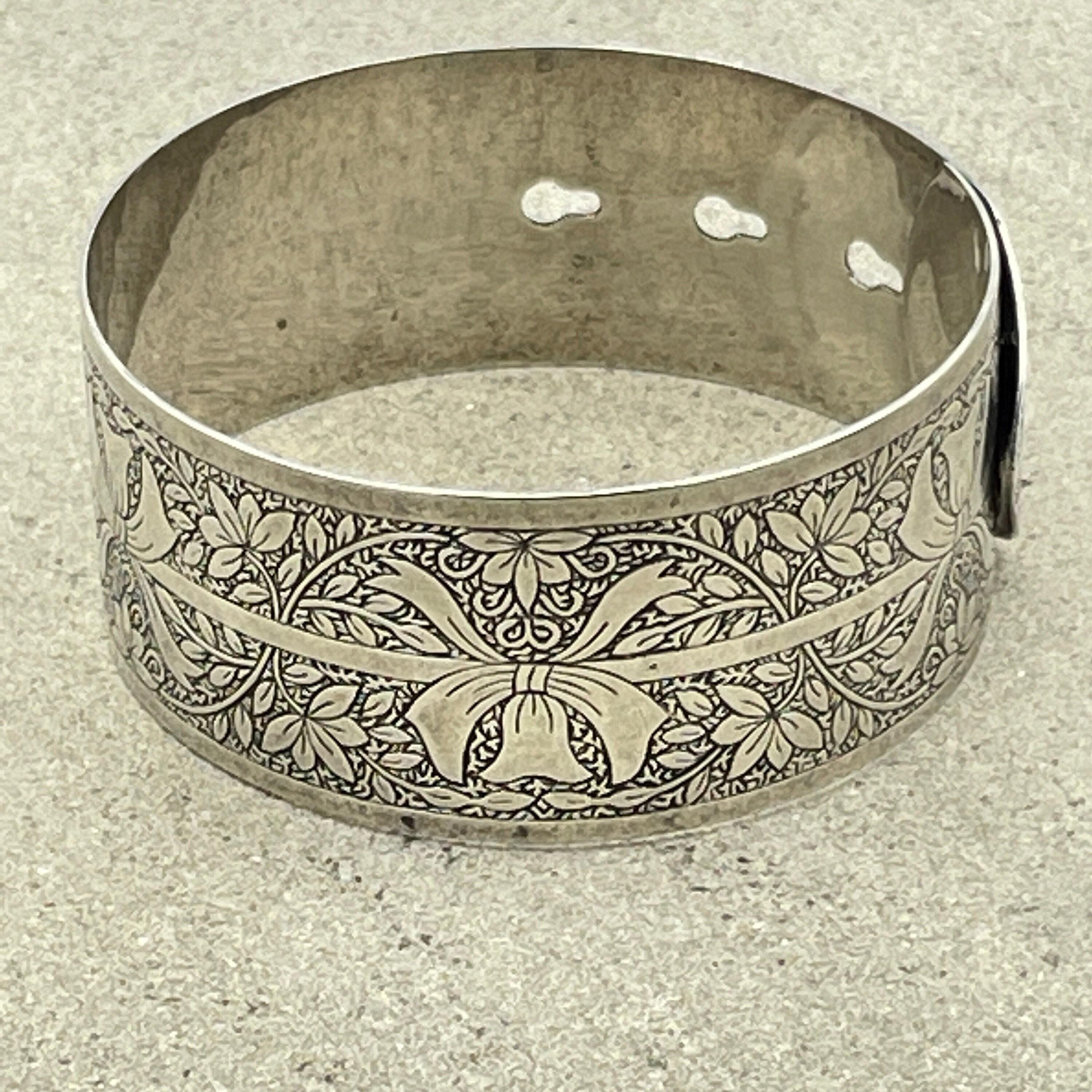 1940s charles horner sterling silver adjustable bangle