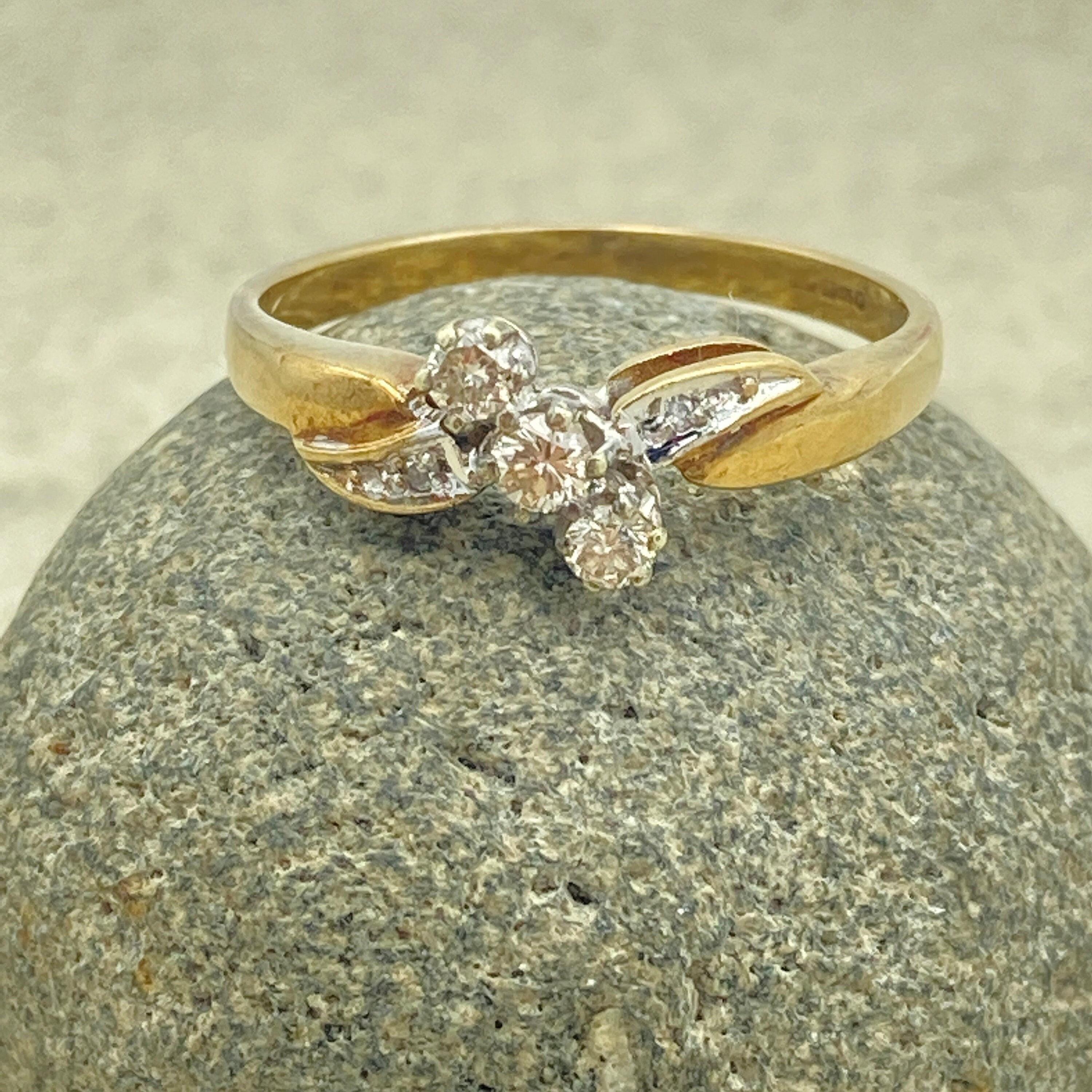 9ct Gold, Diamond Trilogy Ring