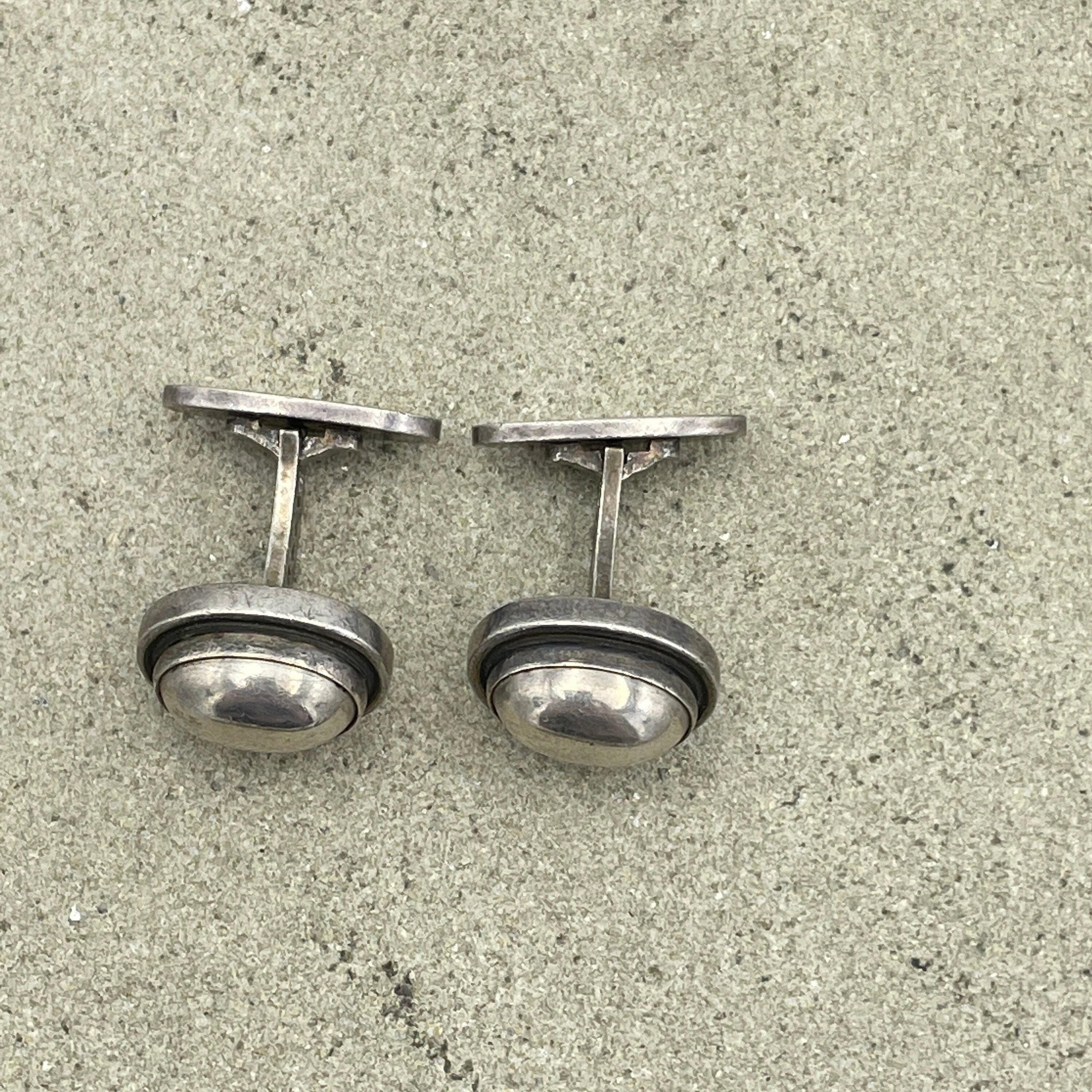 Vintage georg jensen sterling silver cuff links 44b