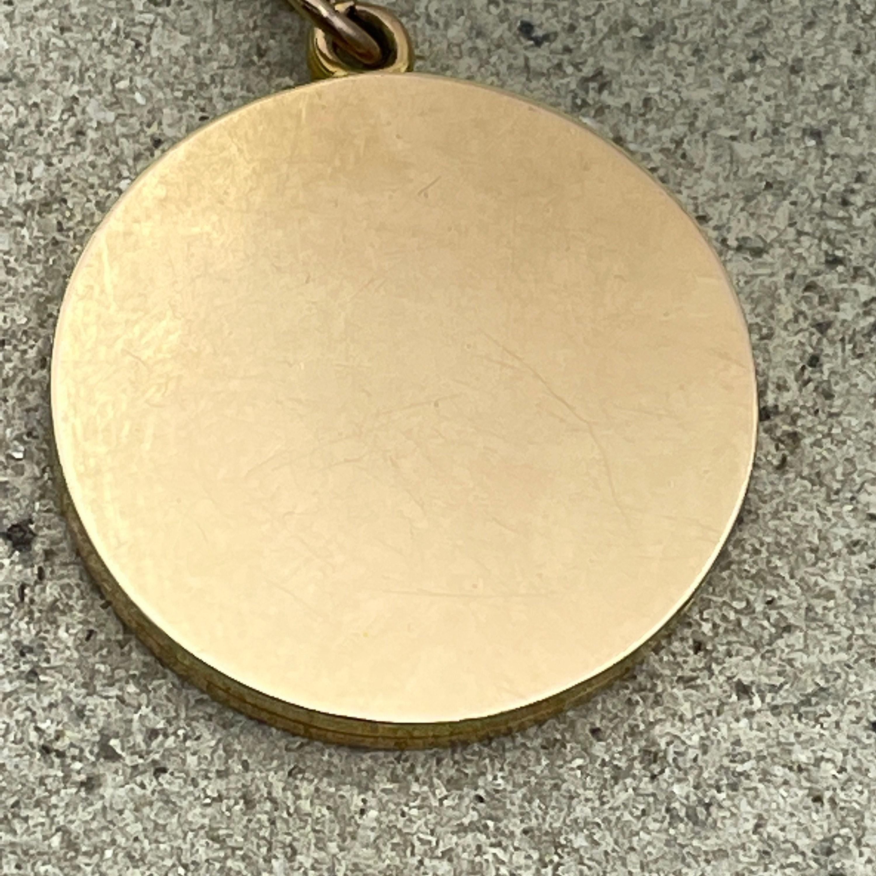 Antique, 15ct Gold Locket, Chester Hallmark 1911, 8 grams, On 9ct Gold Chain With Barrel Clasp