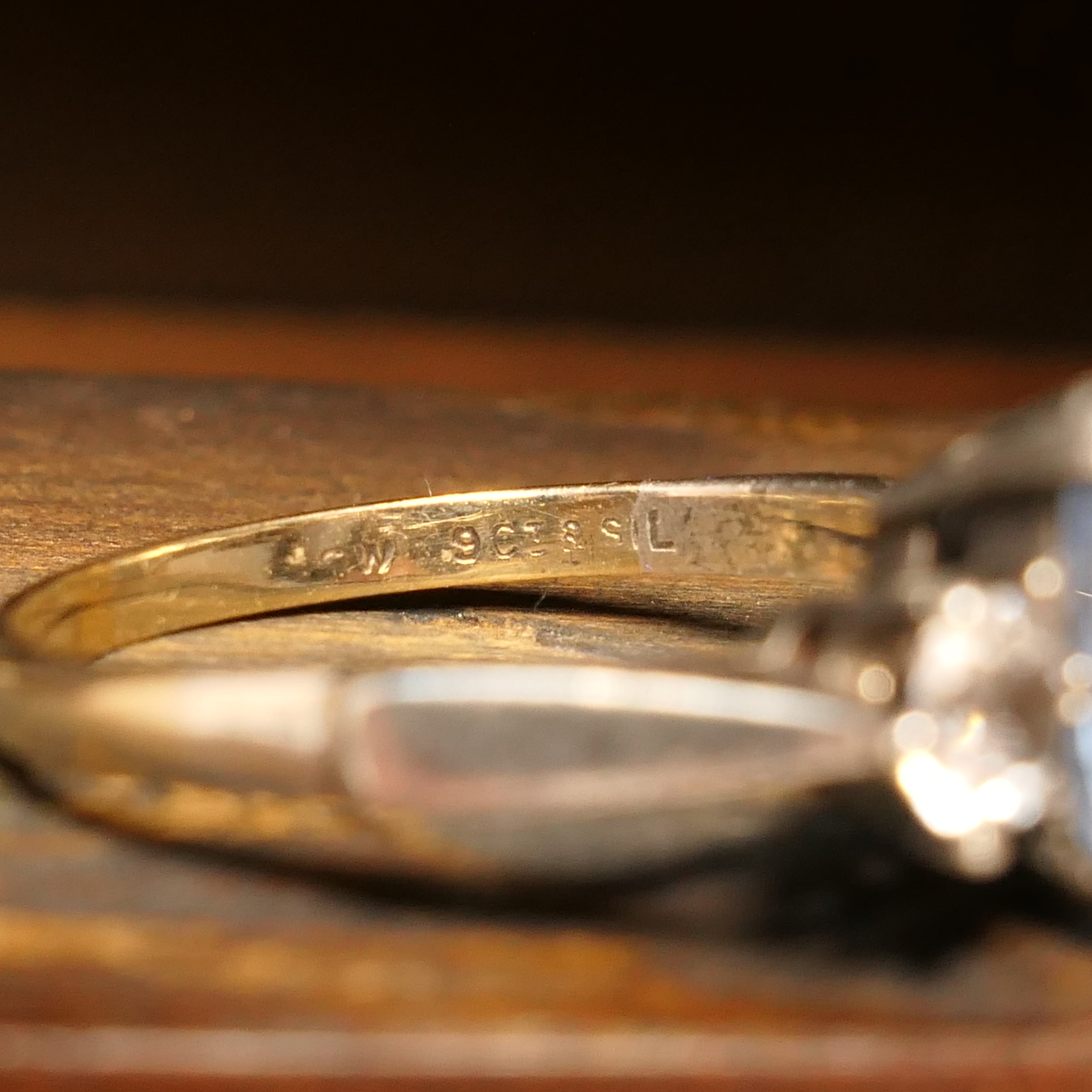 Vintage, 9ct Gold & Silver, Synthetic Spinel and Quartz Ring, c1940s