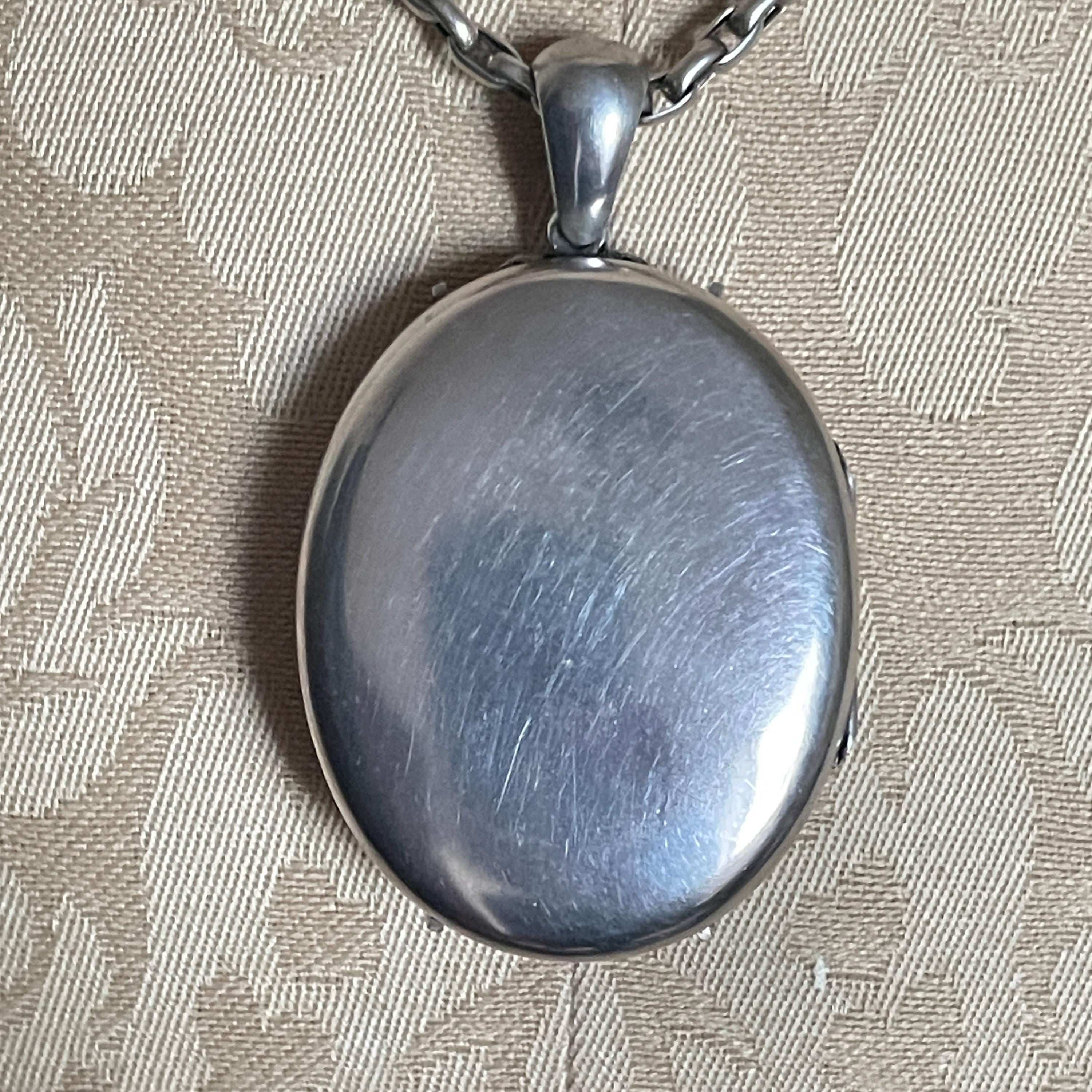 Victorian, Sterling Silver, Hand Engraved Locket