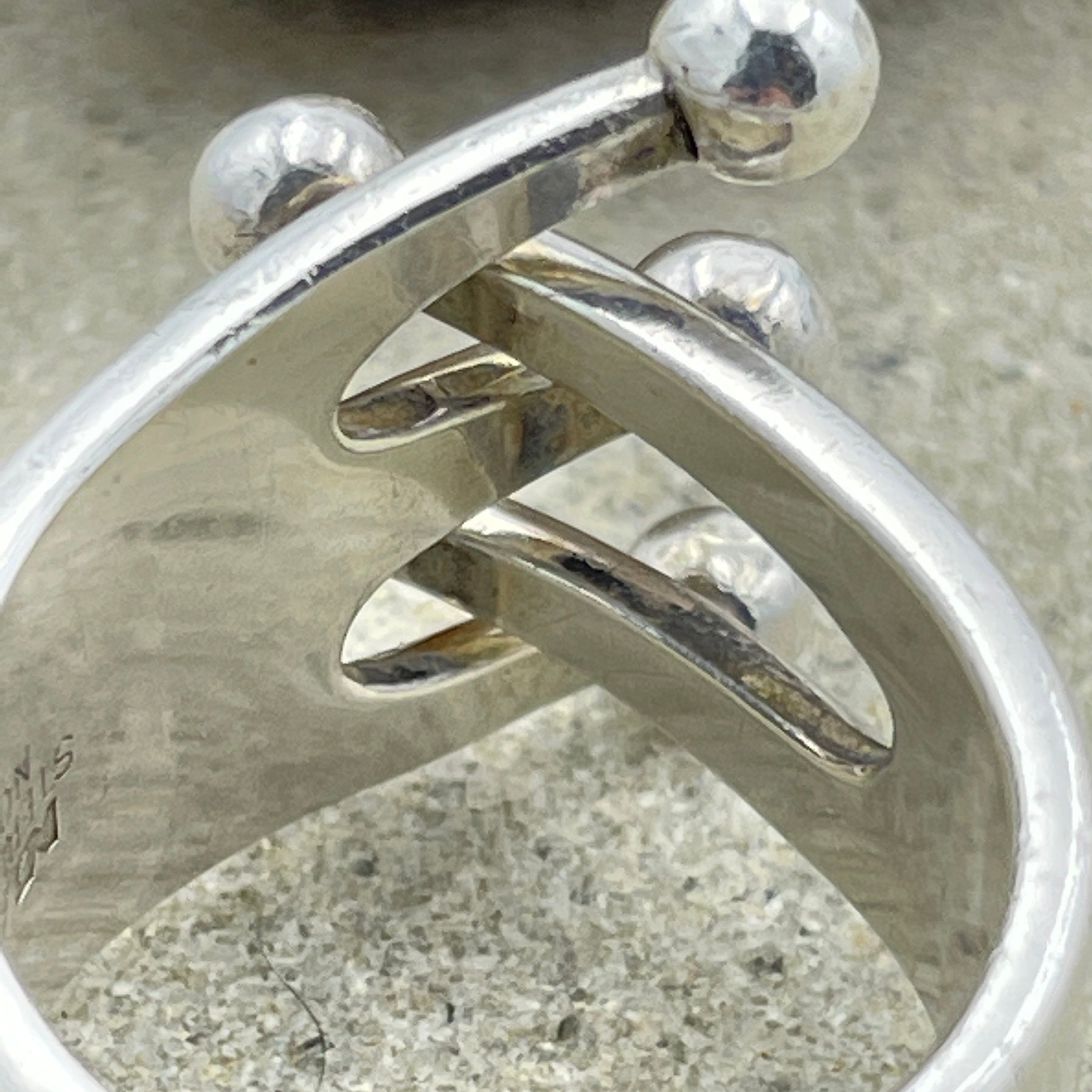 Vintage Anna Greta Eka, Sterling Silver, jester ring