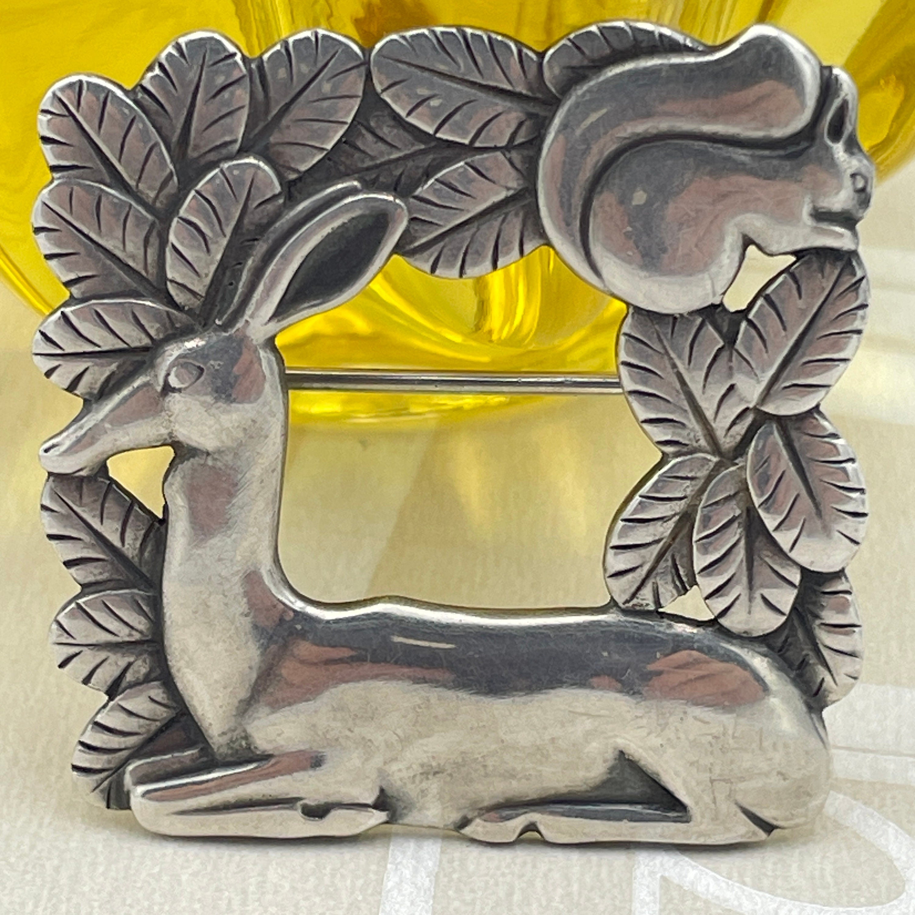 Early georg jensen silver brooch, arno malinowski no. 318