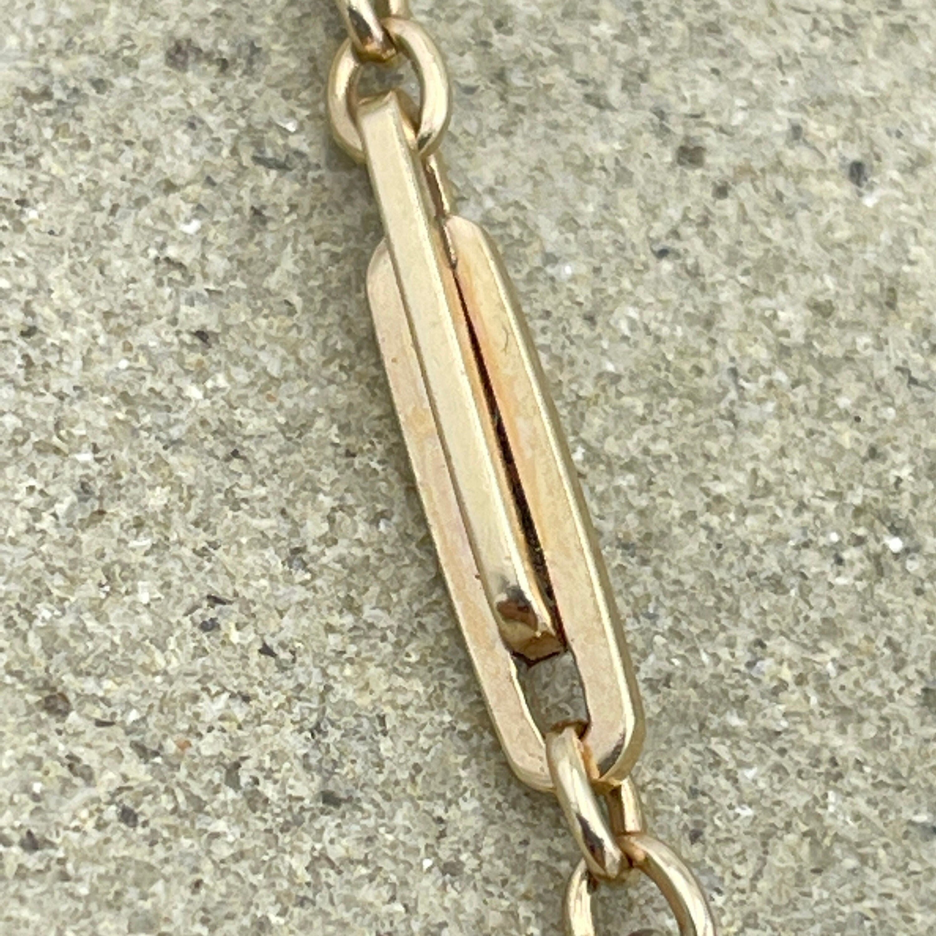 Antique, bi-colour, 9ct Gold, Fancy Link, Albert Watch Chain Necklace