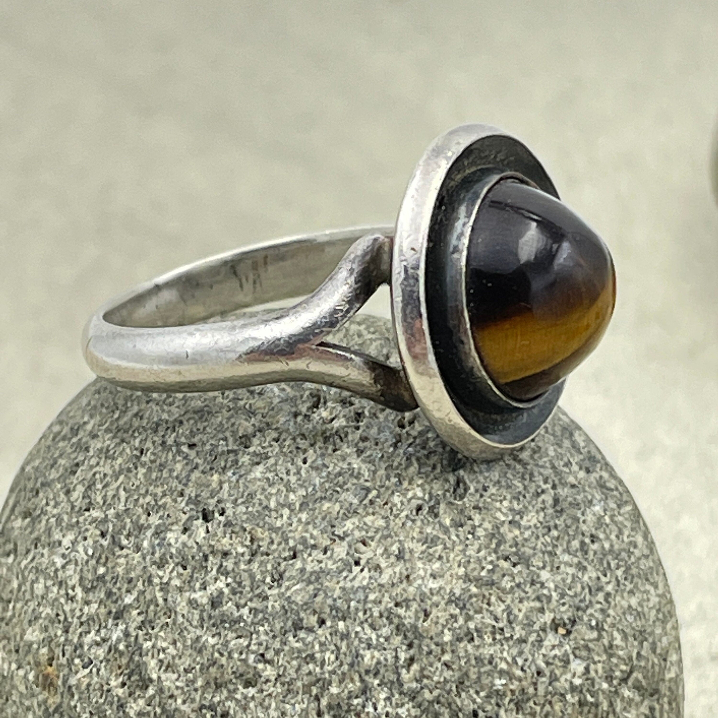 N e from sterling silver tigers eye ring, niels erik from danish silver ring