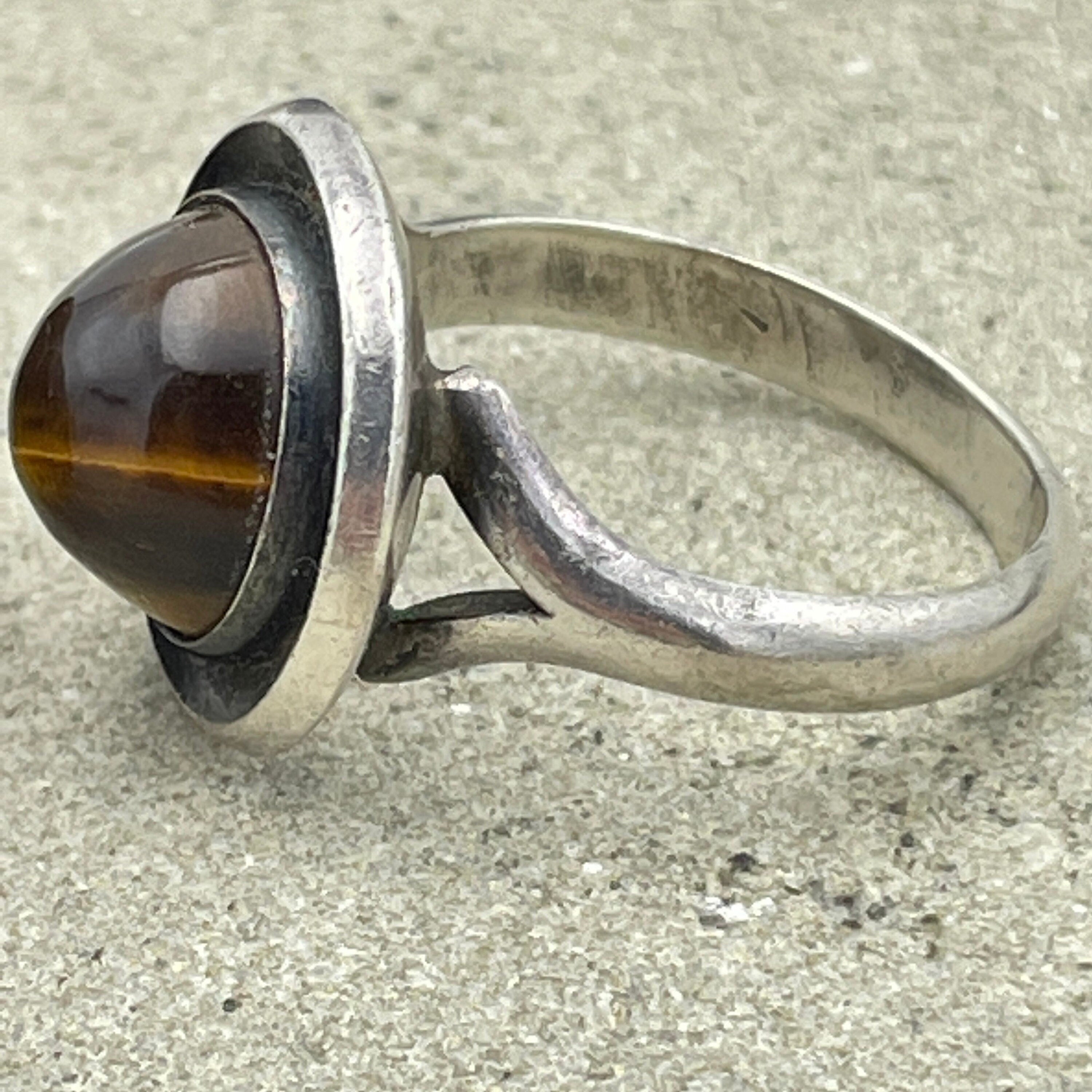 N e from sterling silver tigers eye ring, niels erik from danish silver ring