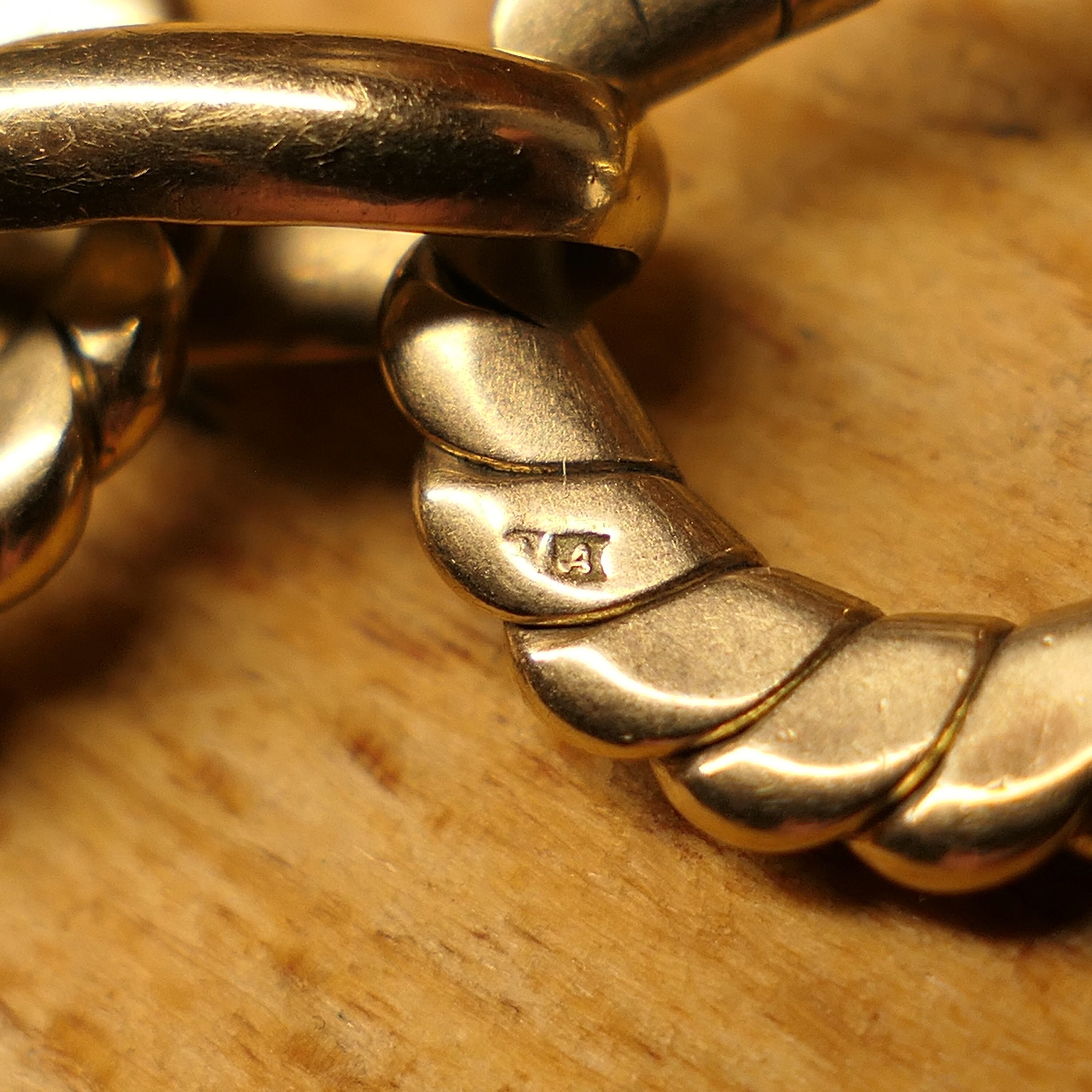 Mid century, 9ct gold fancy link bracelet, 32.6 grams.