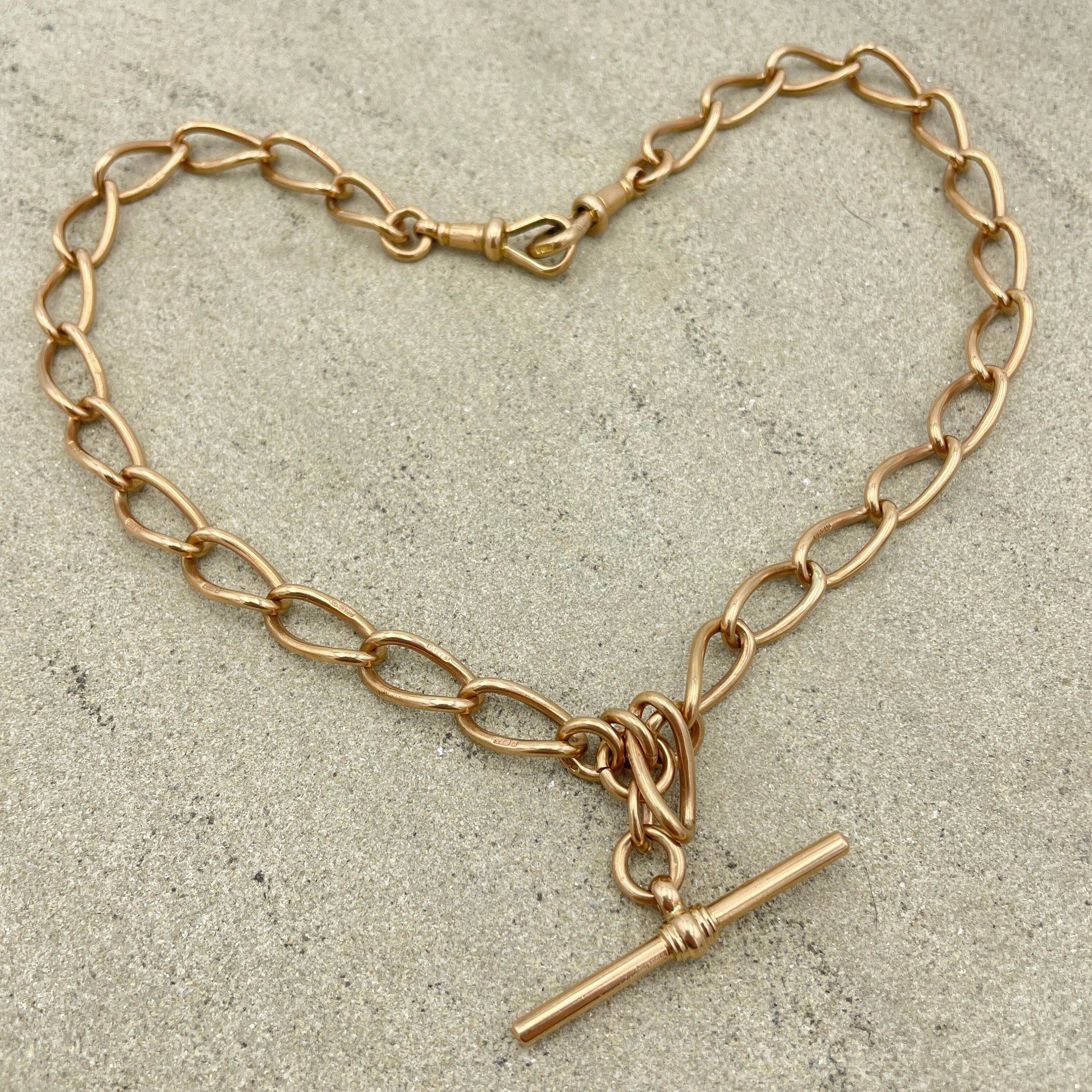 Chunky 9ct sales gold necklace