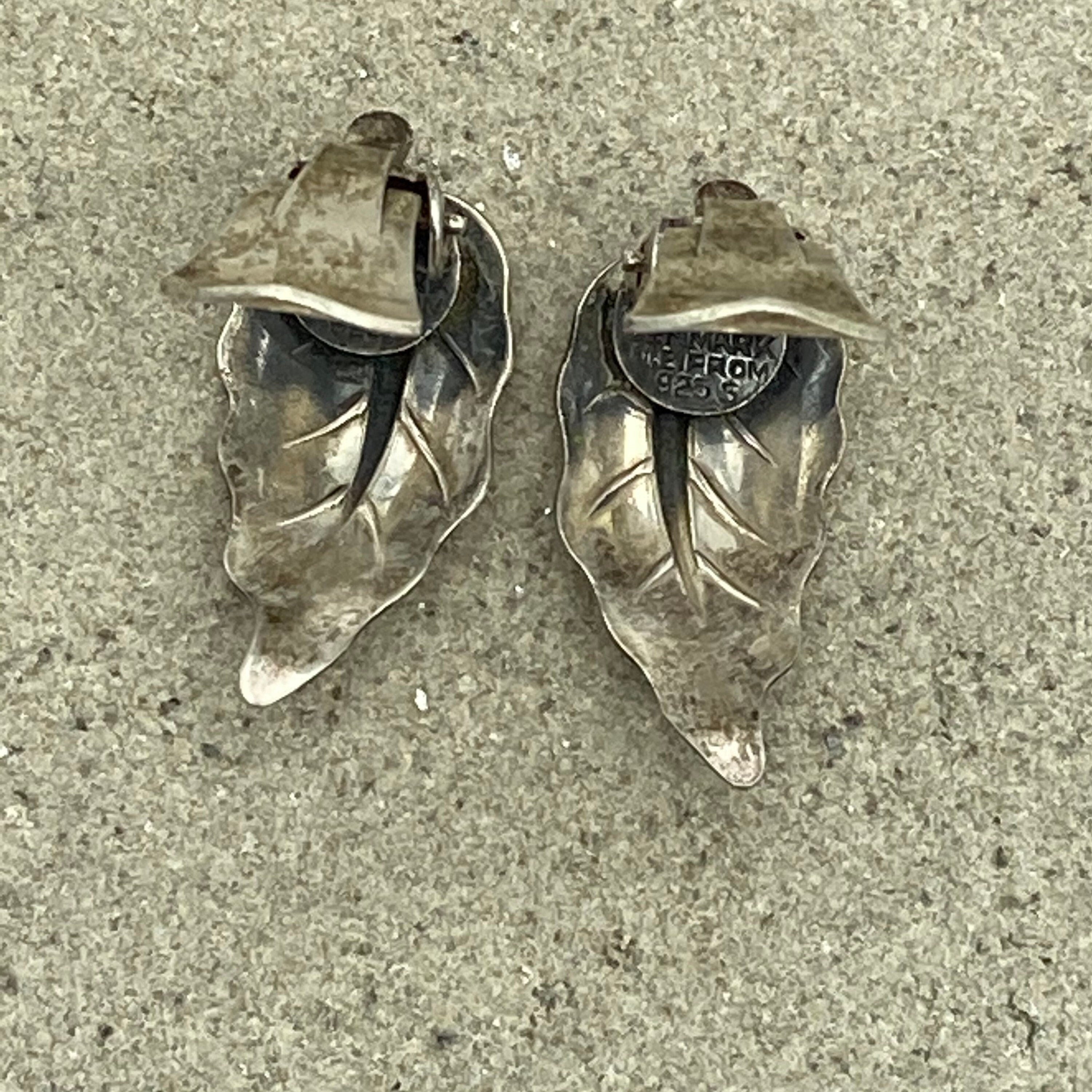 Vintage 1950s ne from- niels erik from of denmark sterling clip on earrings mid century scandinavian silver