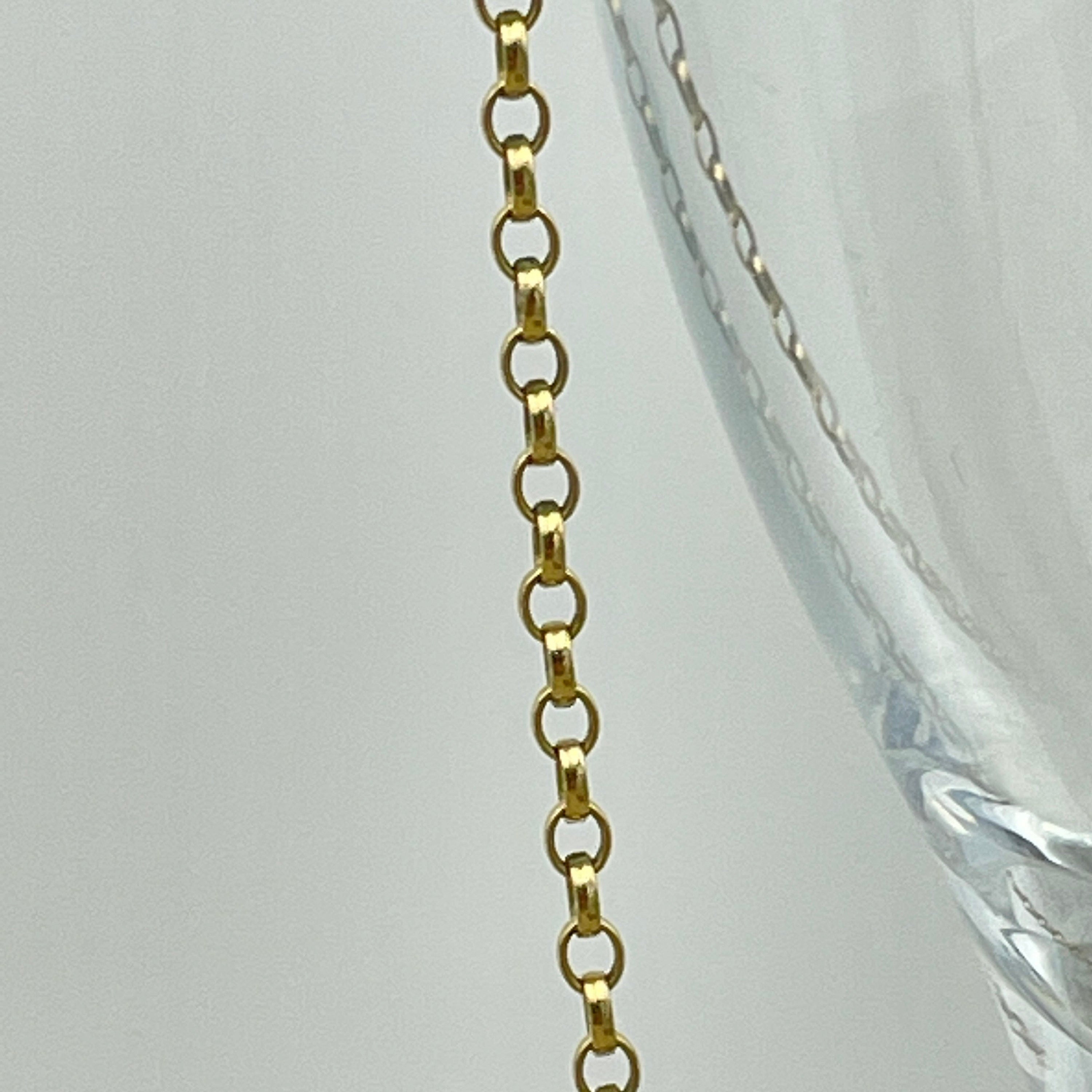 Vintage 9ct gold belcher link chain. 15 inch/ 38cm long 4.6 grams