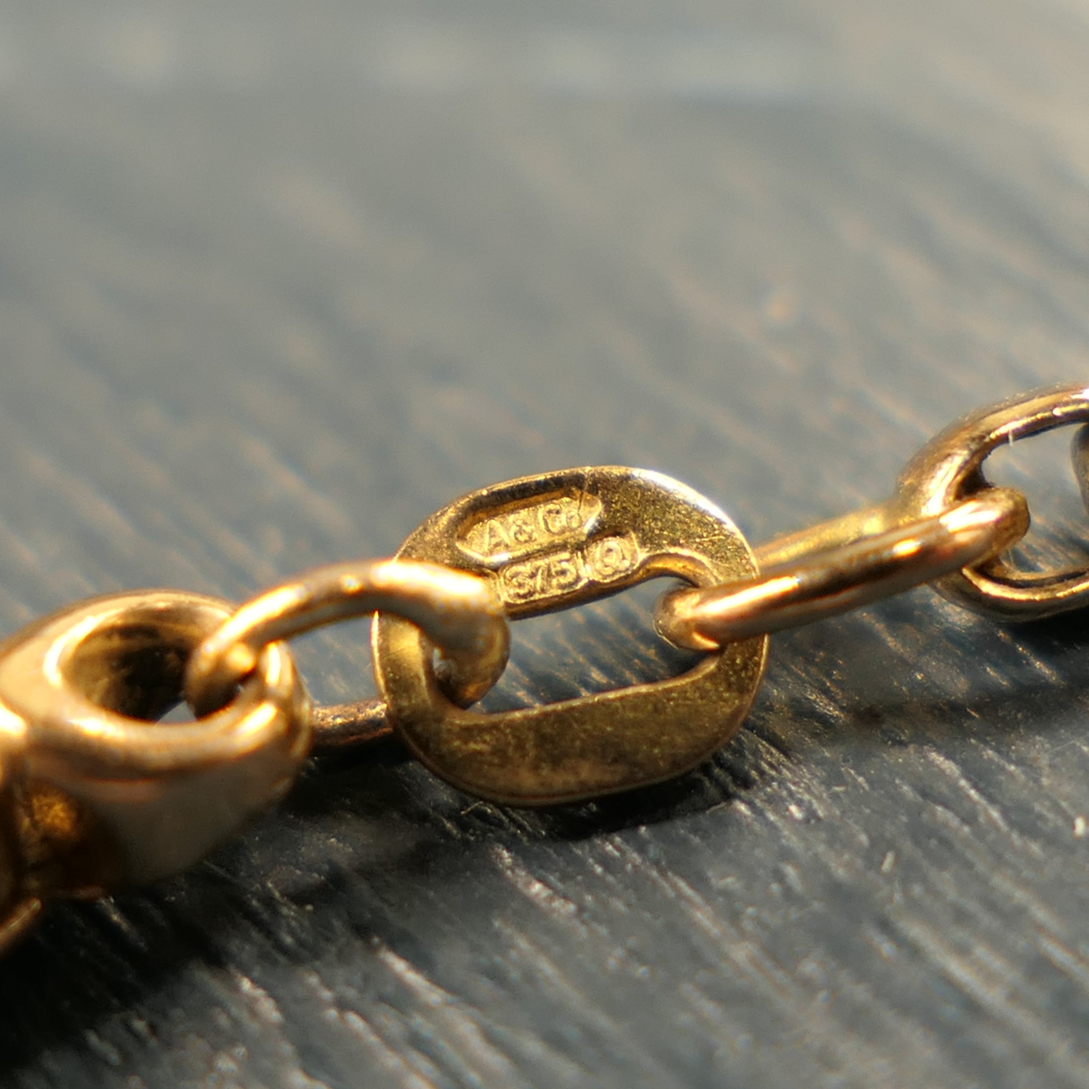 9ct Gold Belcher Link Chain, 5.4 Grams